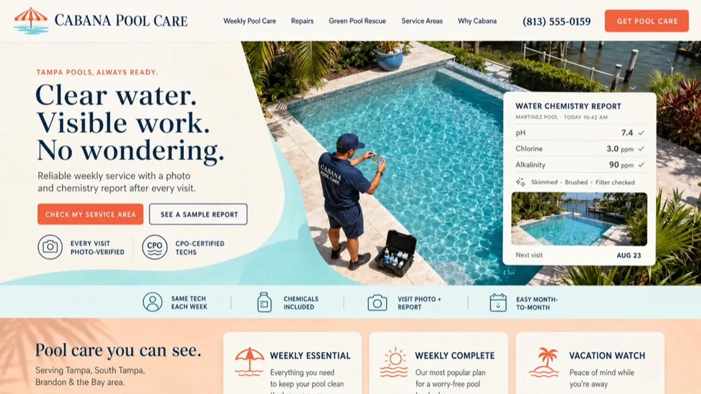 Cabana Pool, a complete pool build by DigeWorks