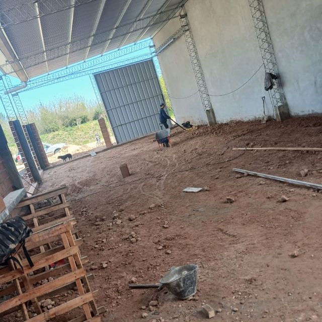 Galpón: preparación del piso