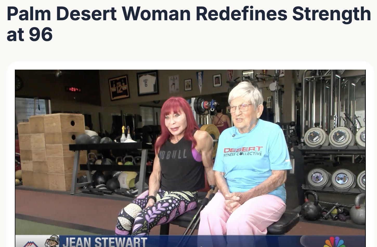 Senior Fitness Inspiration: 96-Year-Old Palm Desert Woman Defies Age Through Strength Training