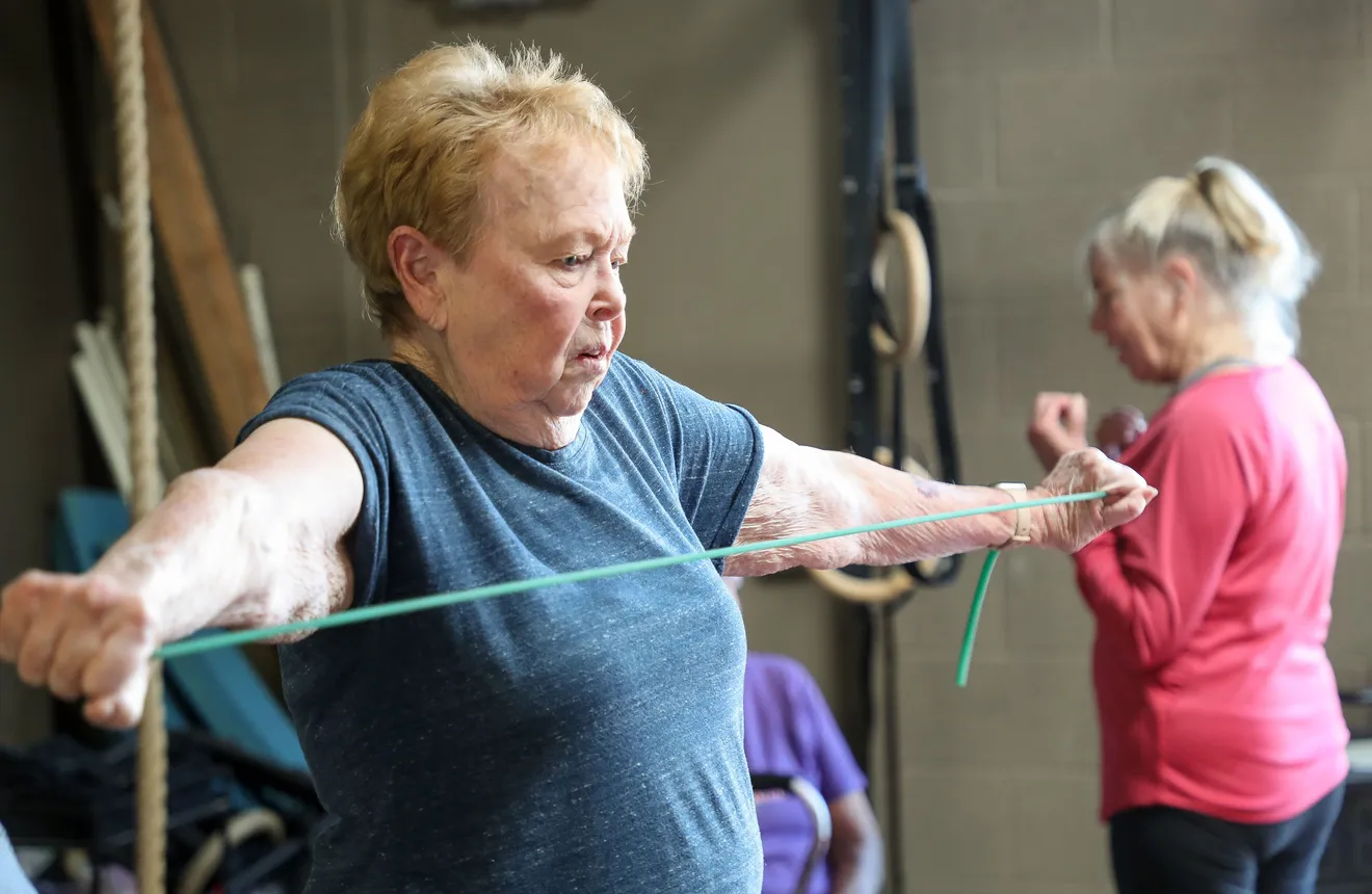 senior woman exercising