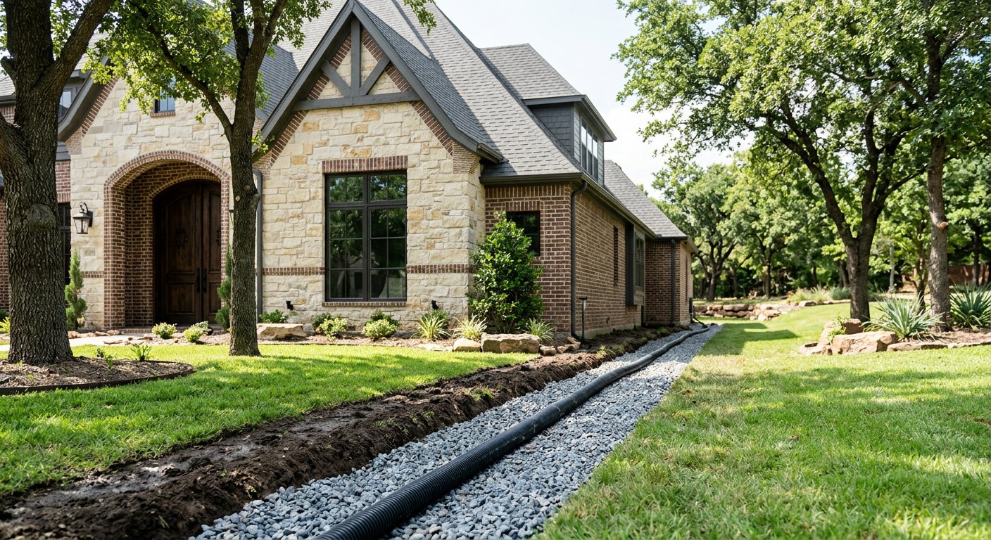 French drain installation McKinney TX