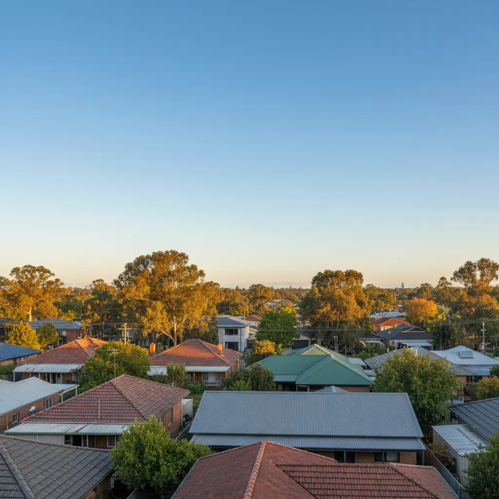 Background of suburbs