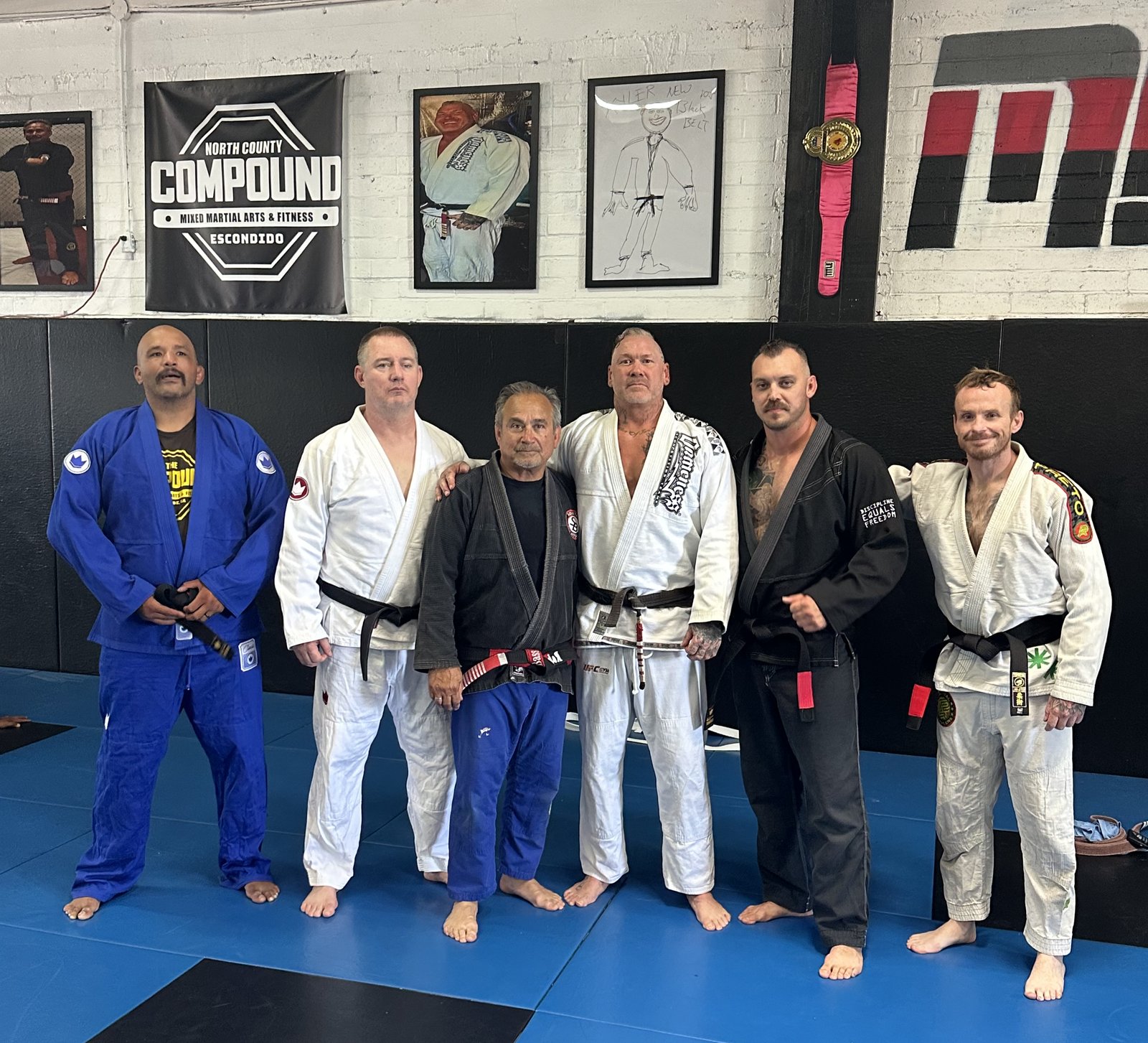 North County Compound black belts on the mats