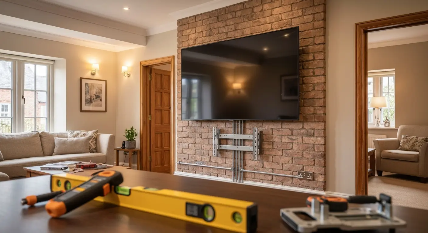 TV wall mount installation