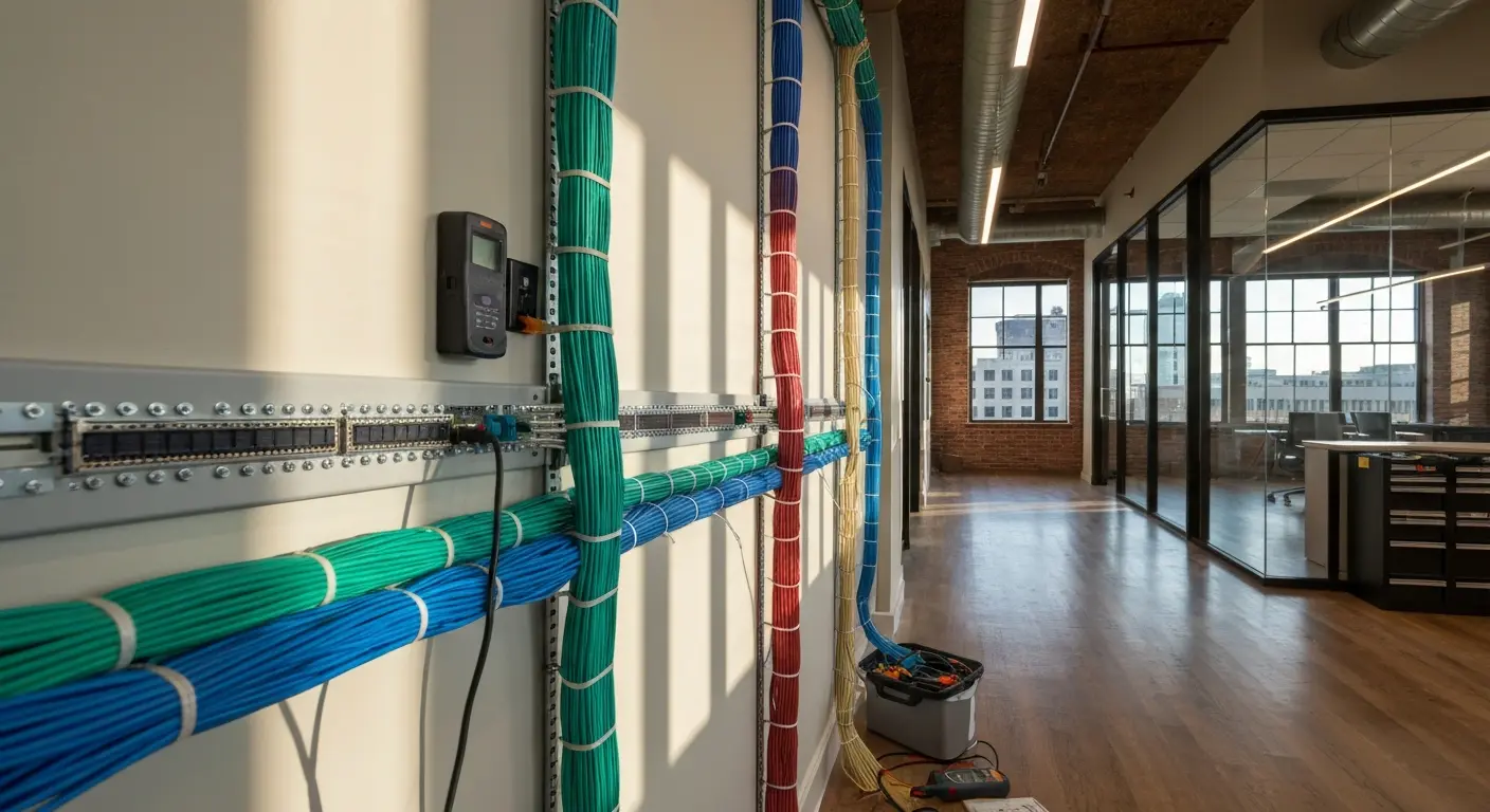 Network installation in Clayton office