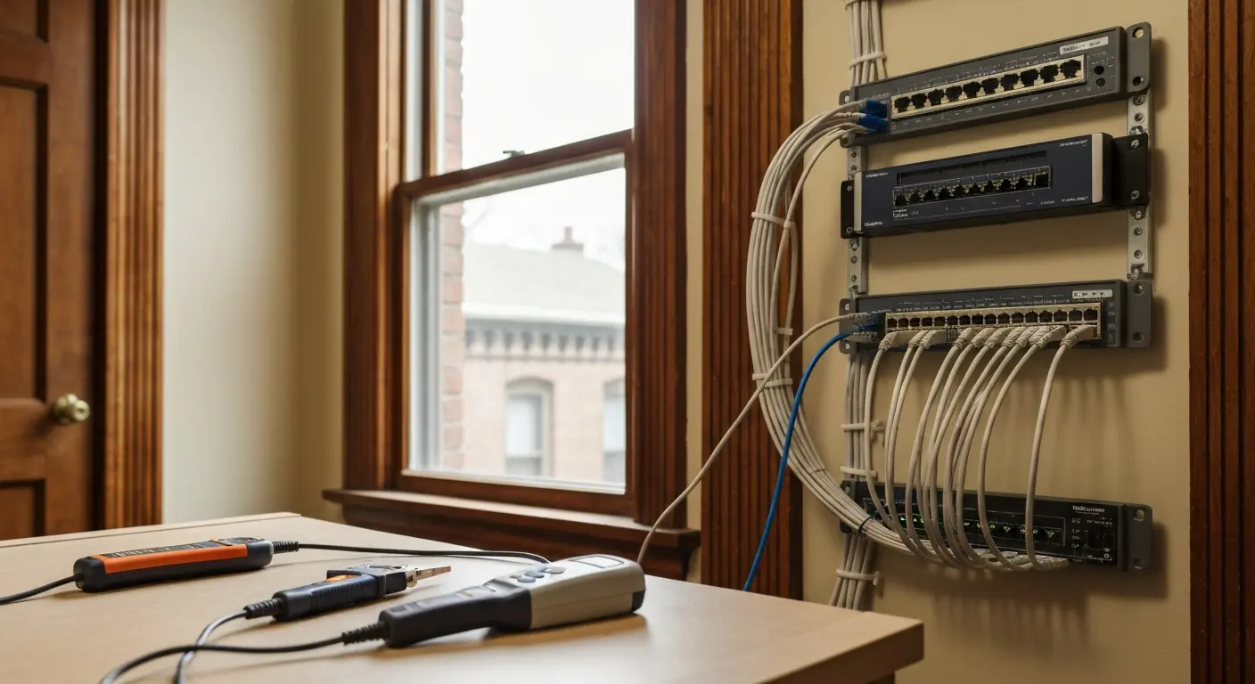 Network installation in St. Charles home