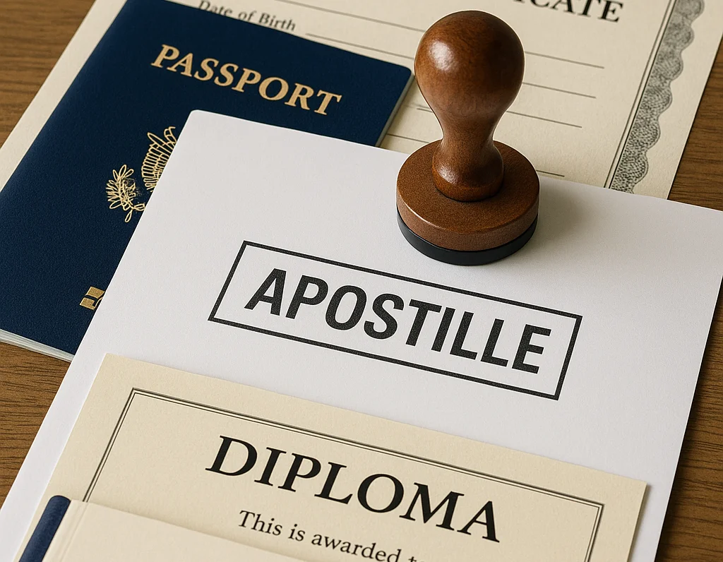 Official Executive Documents with International Authentication Seals