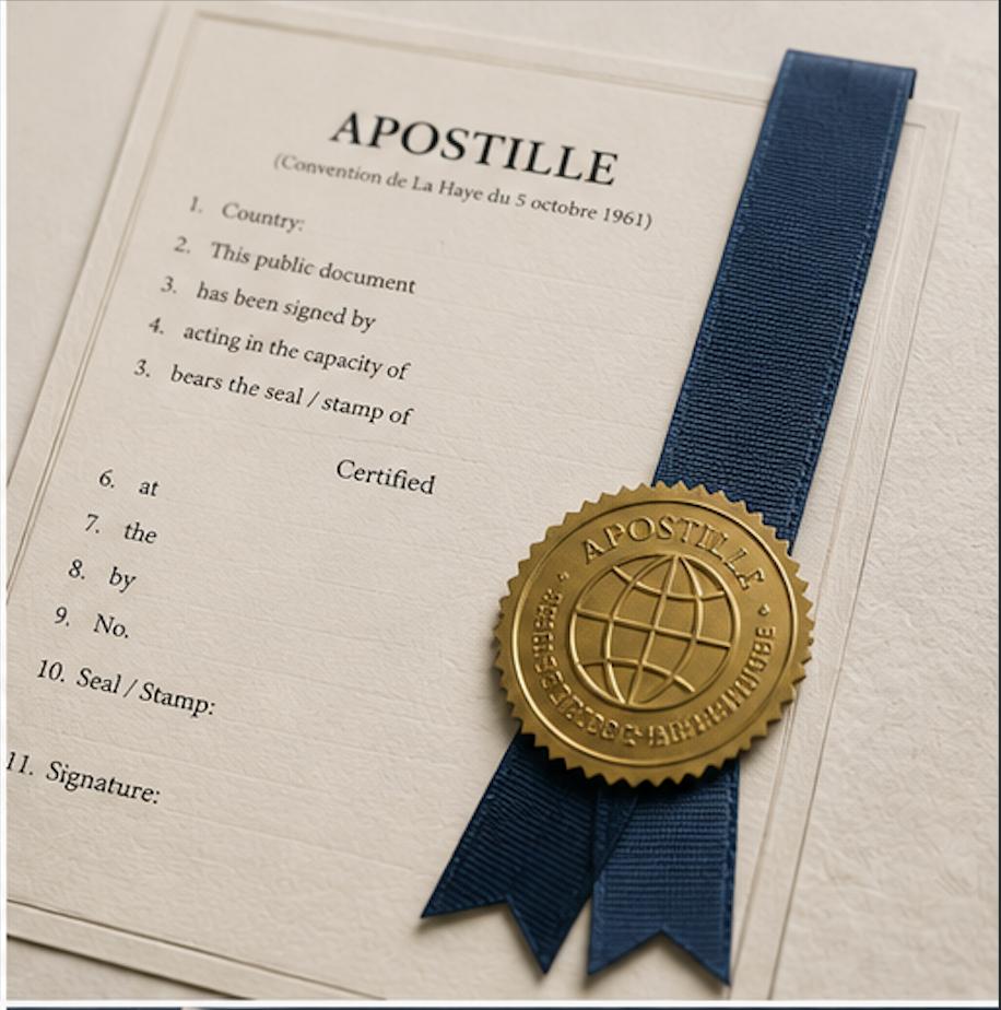 Official Executive Documents with International Authentication Seals