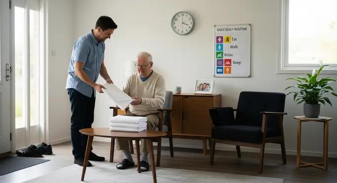 Umgebungsgestaltung Demenz – uebersichtlicher Wohnraum