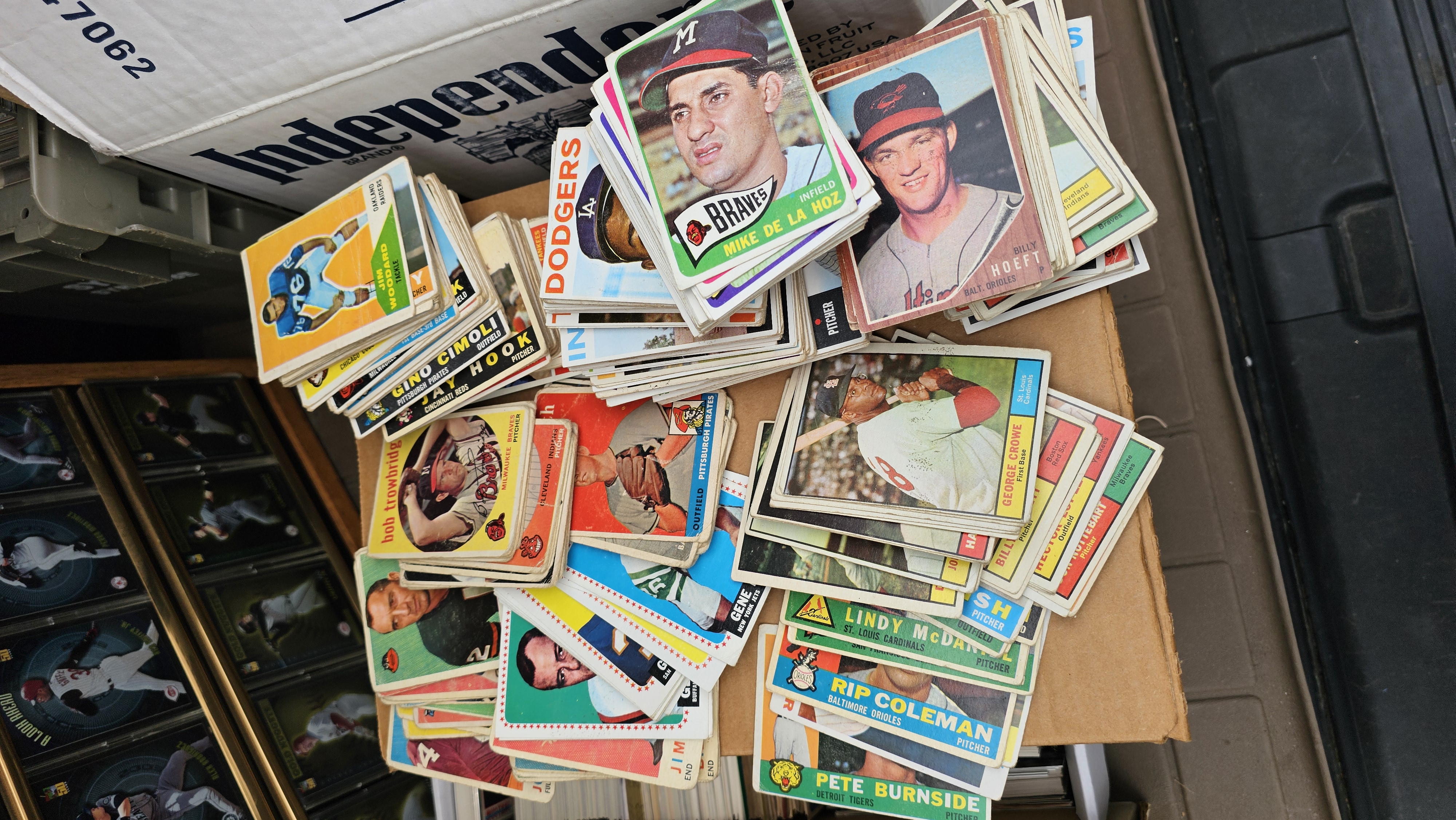 Spread of sports cards