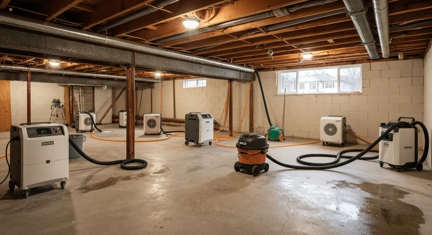 Water damage from burst pipe