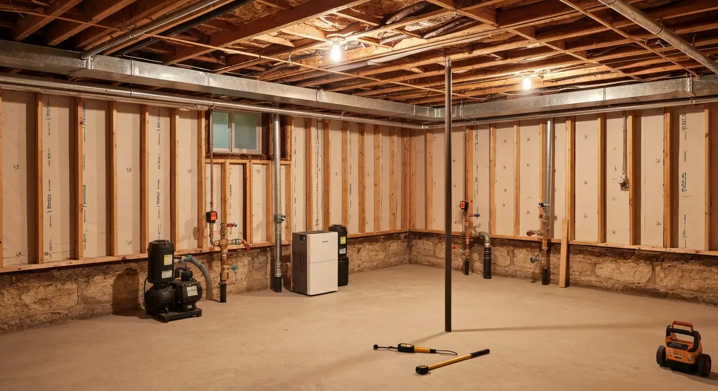 Flooded basement restoration