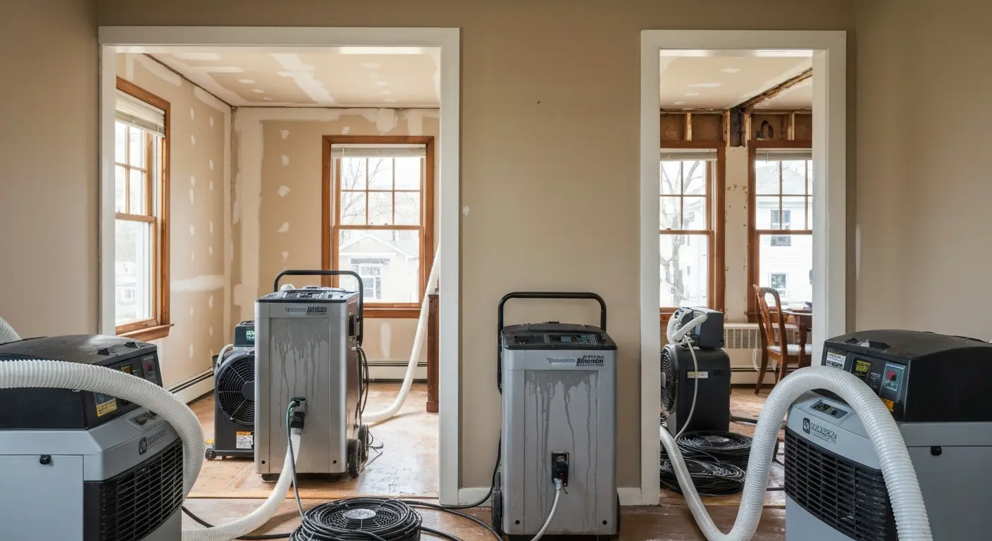 Drying equipment after pipe burst