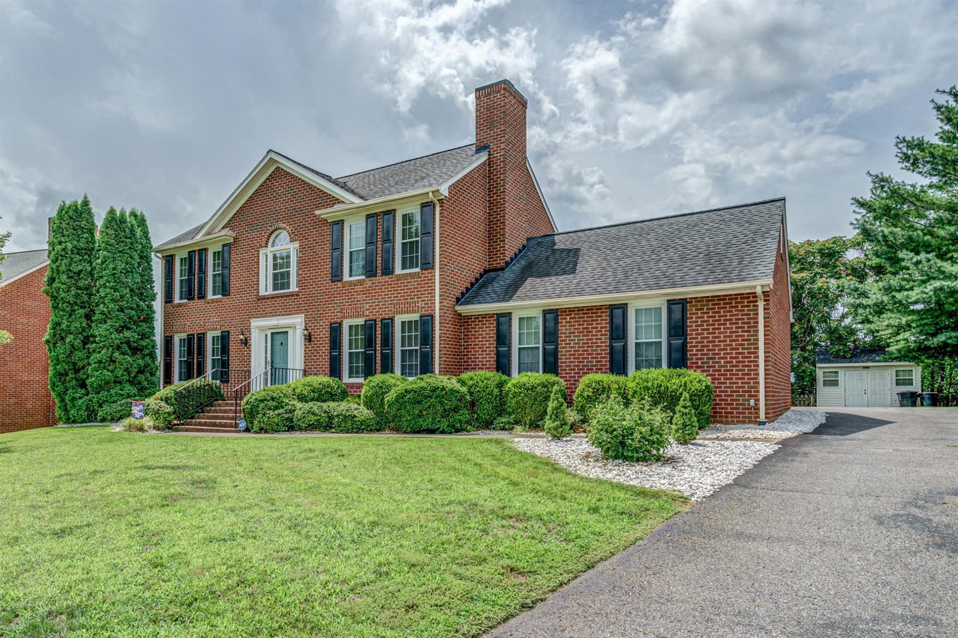 Roanoke Valley home exterior with landscaped yard