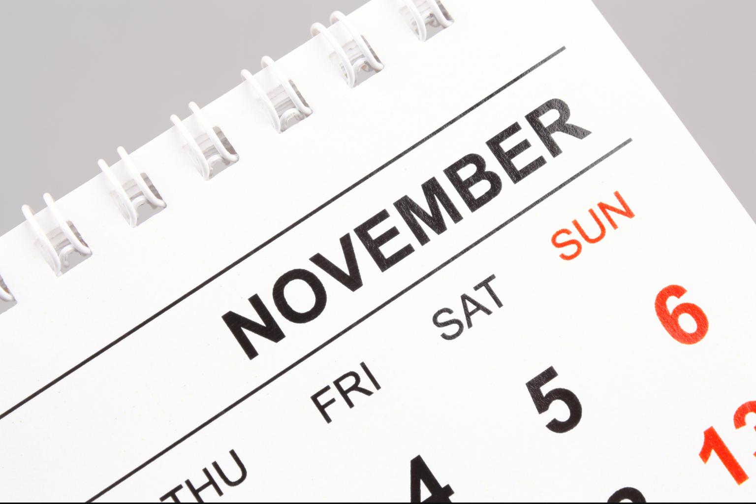 november calendar