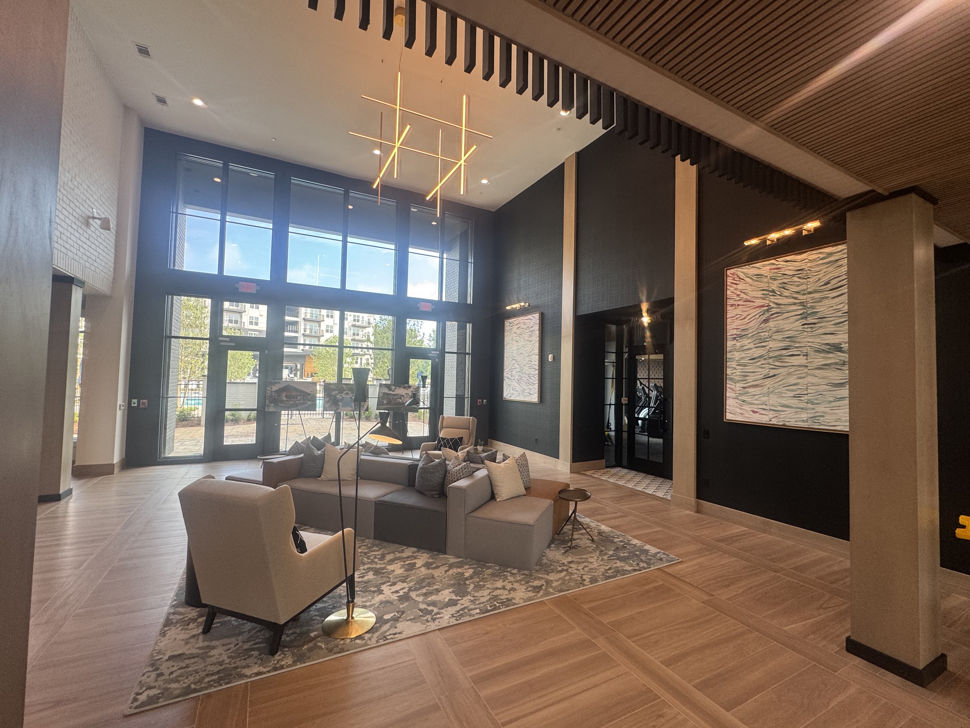 Professional interior painting showing freshly painted walls and trim in a North Georgia home