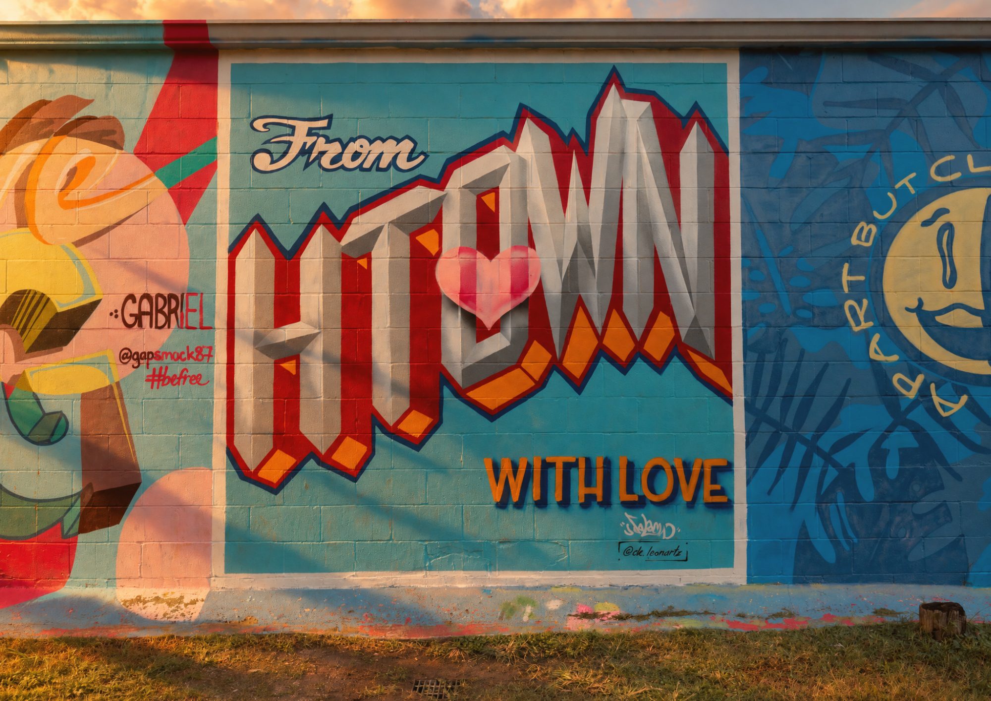 From HTOWN With Love mural in East Downtown Houston