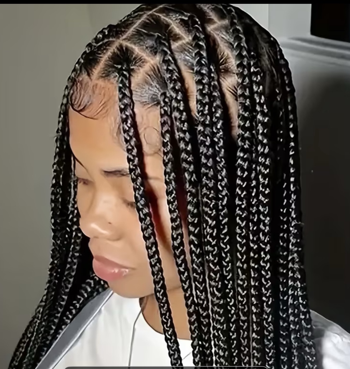 Jumbo box braids mid back