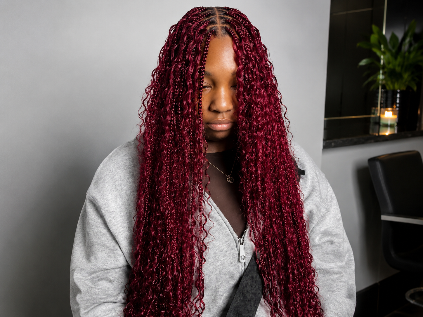 Knotless braids with neat edges and clean parts
