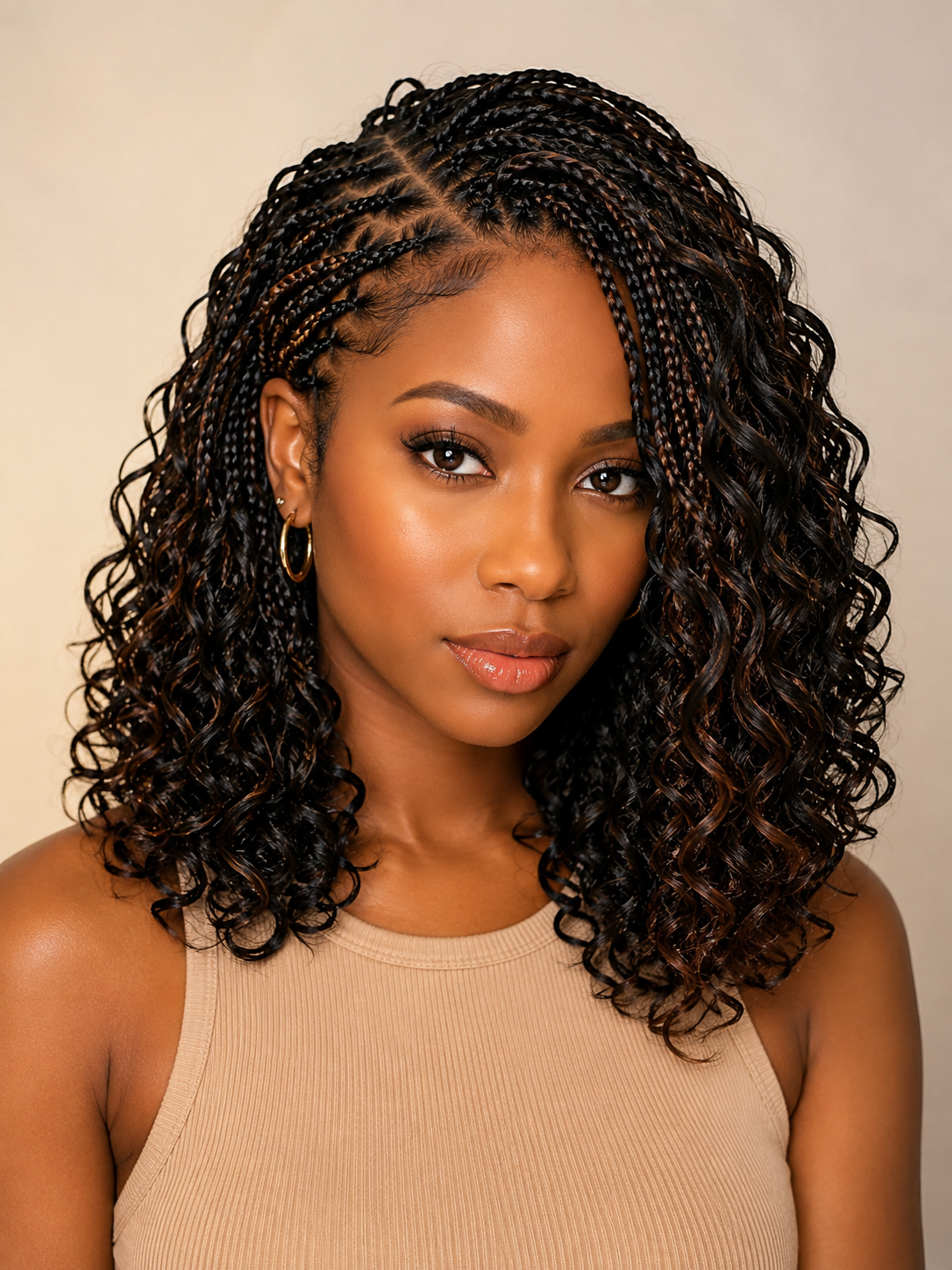 Knotless braids waist length protective style
