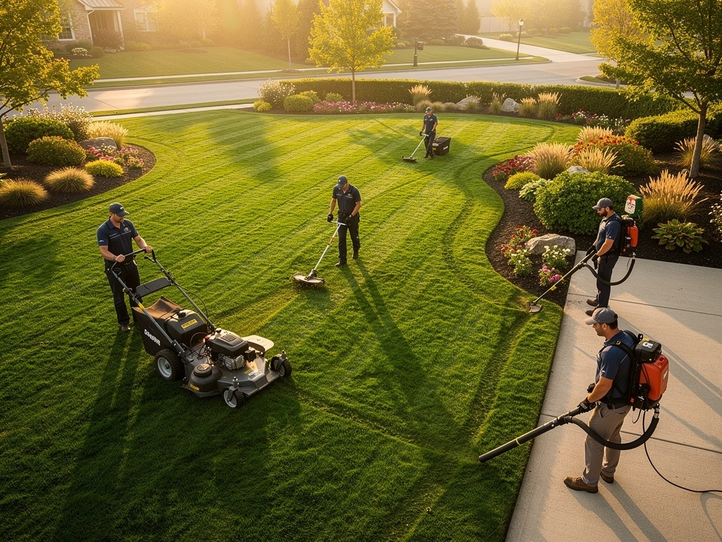 Landscaping crew