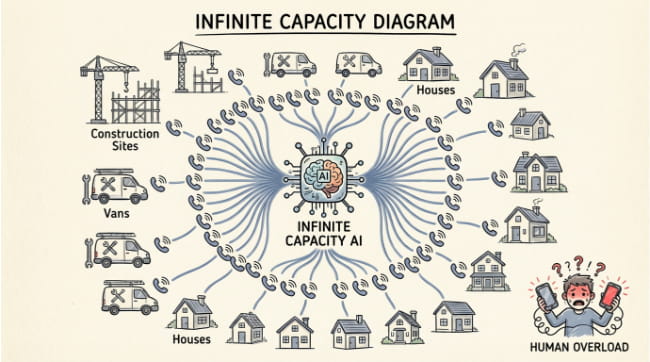 State of Construction Service Operations - infinite capacity diagram
