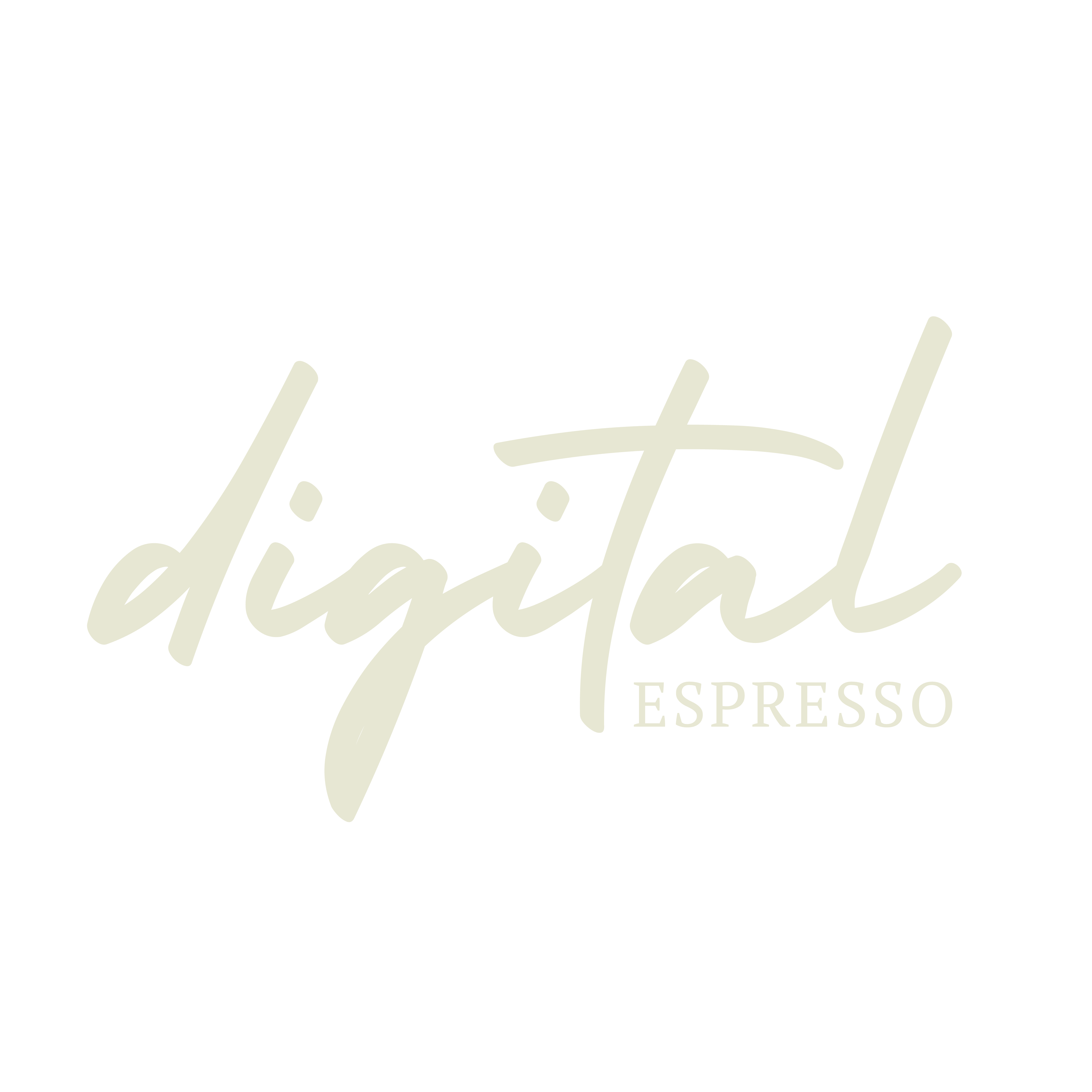 Digital Espresso Logo - Cream
