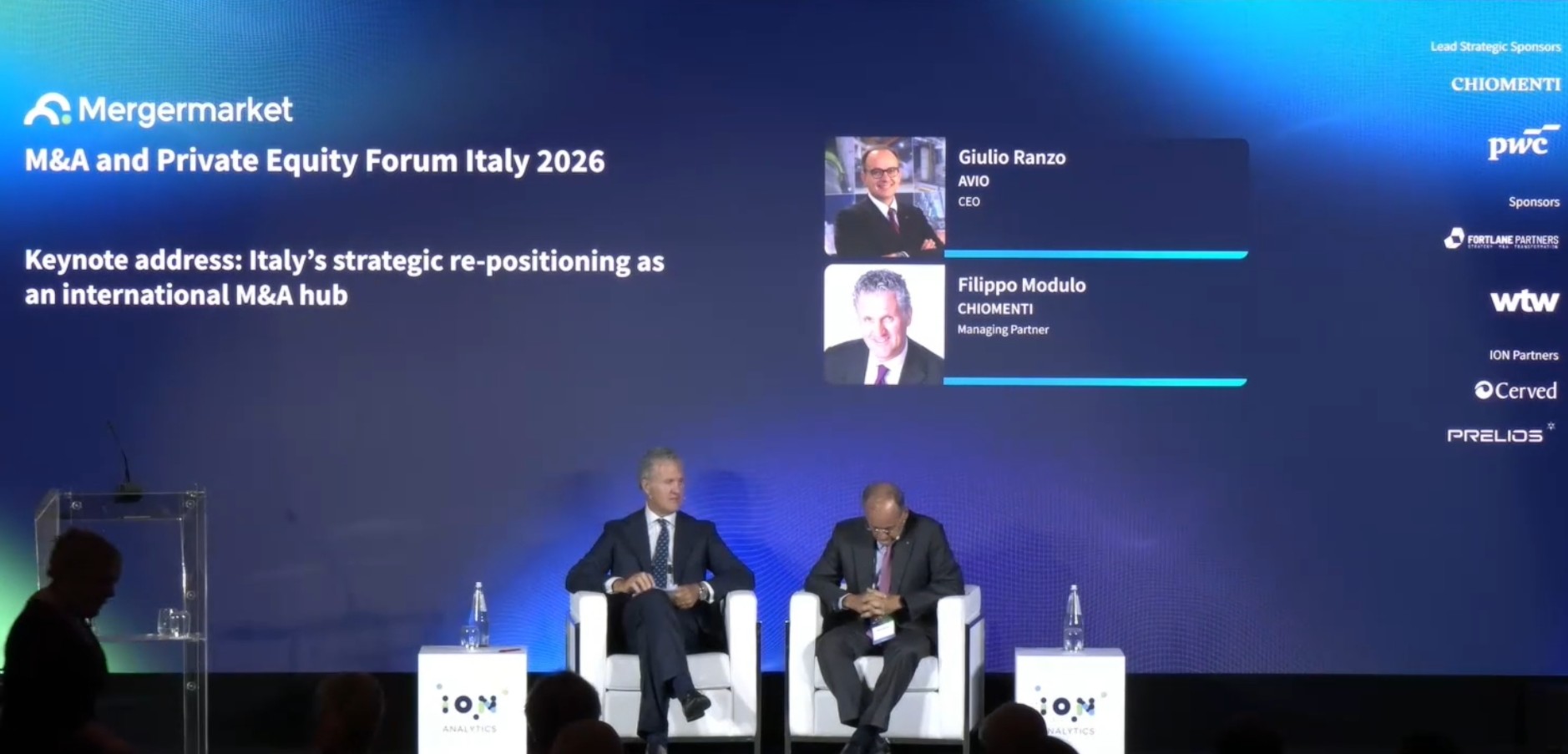 Giulio Ranzo and Filippo Modulo — Mergermarket M&A and PE Forum Italy 2026