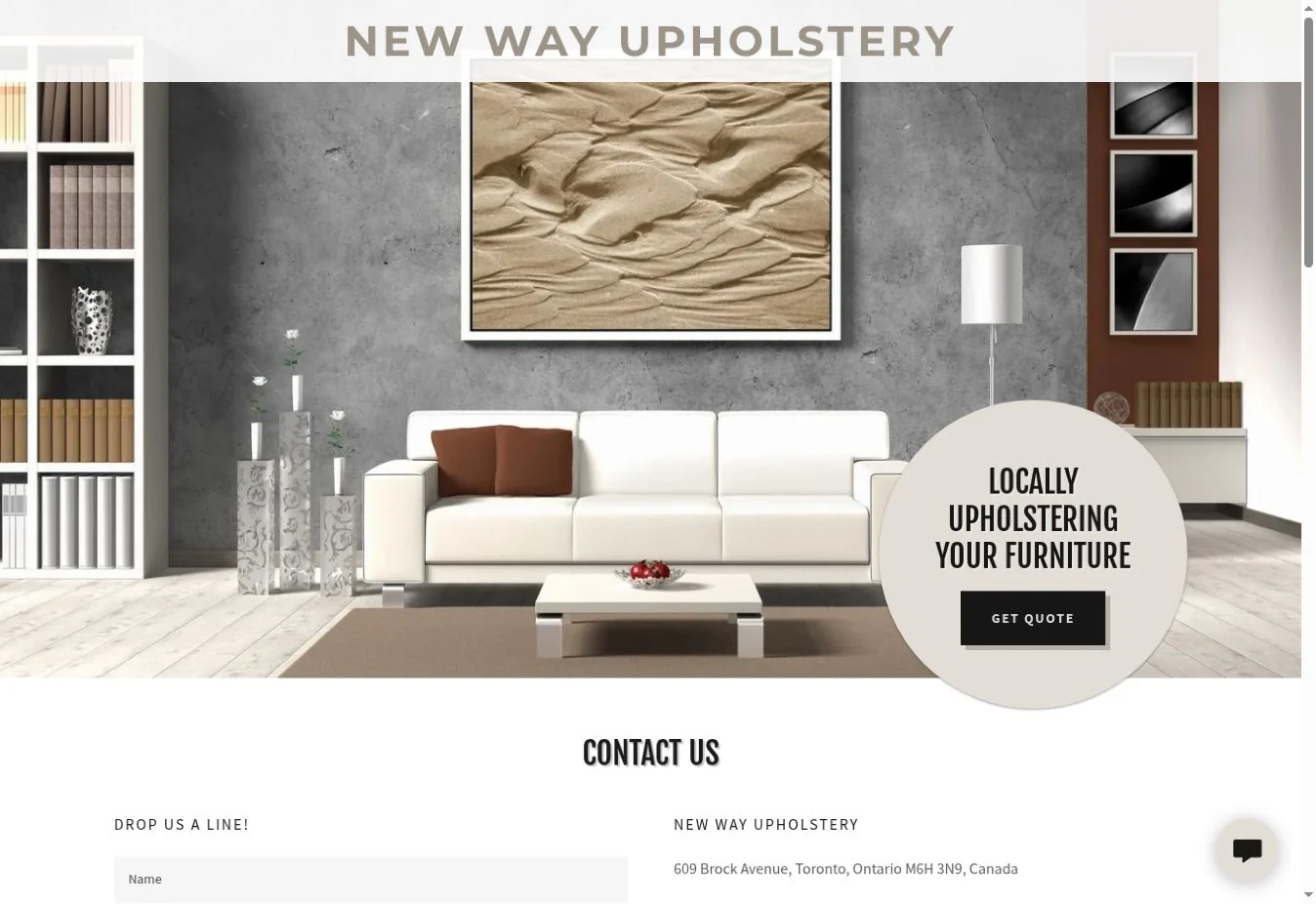 New Way Upholstery actual current website opening