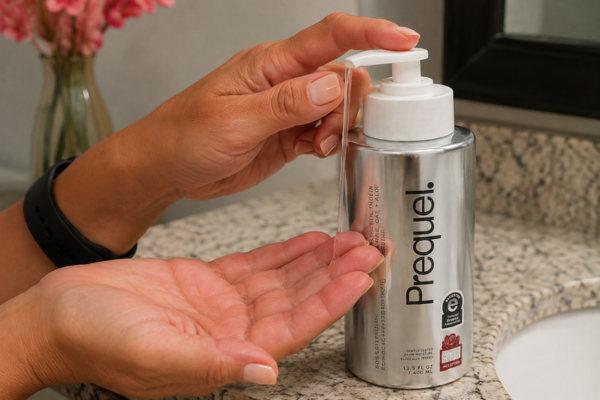 dispensing face cleanser for nightly skin care routine