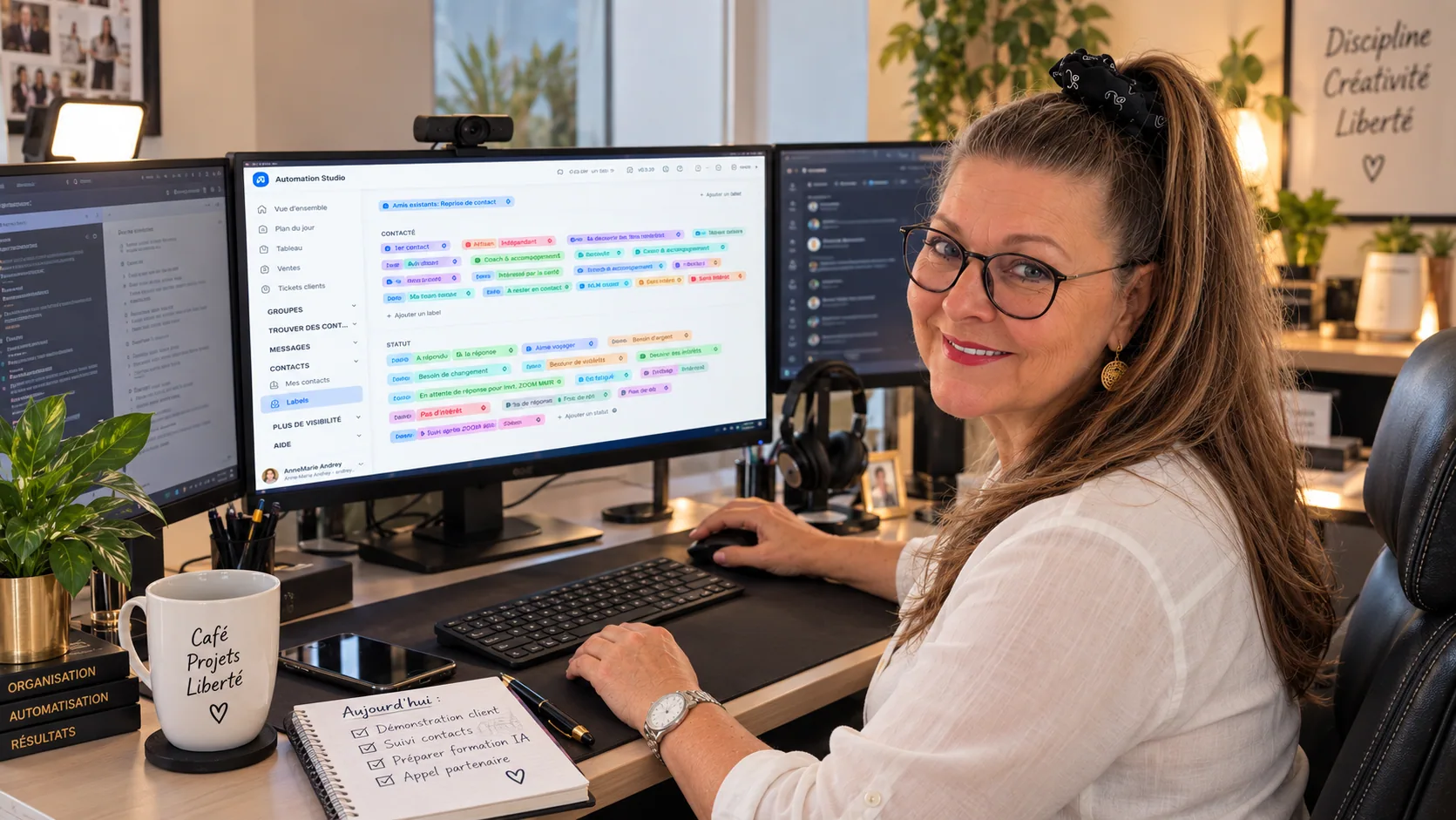 Annemarie Andrey dans son environnement de travail avec Automation Studio