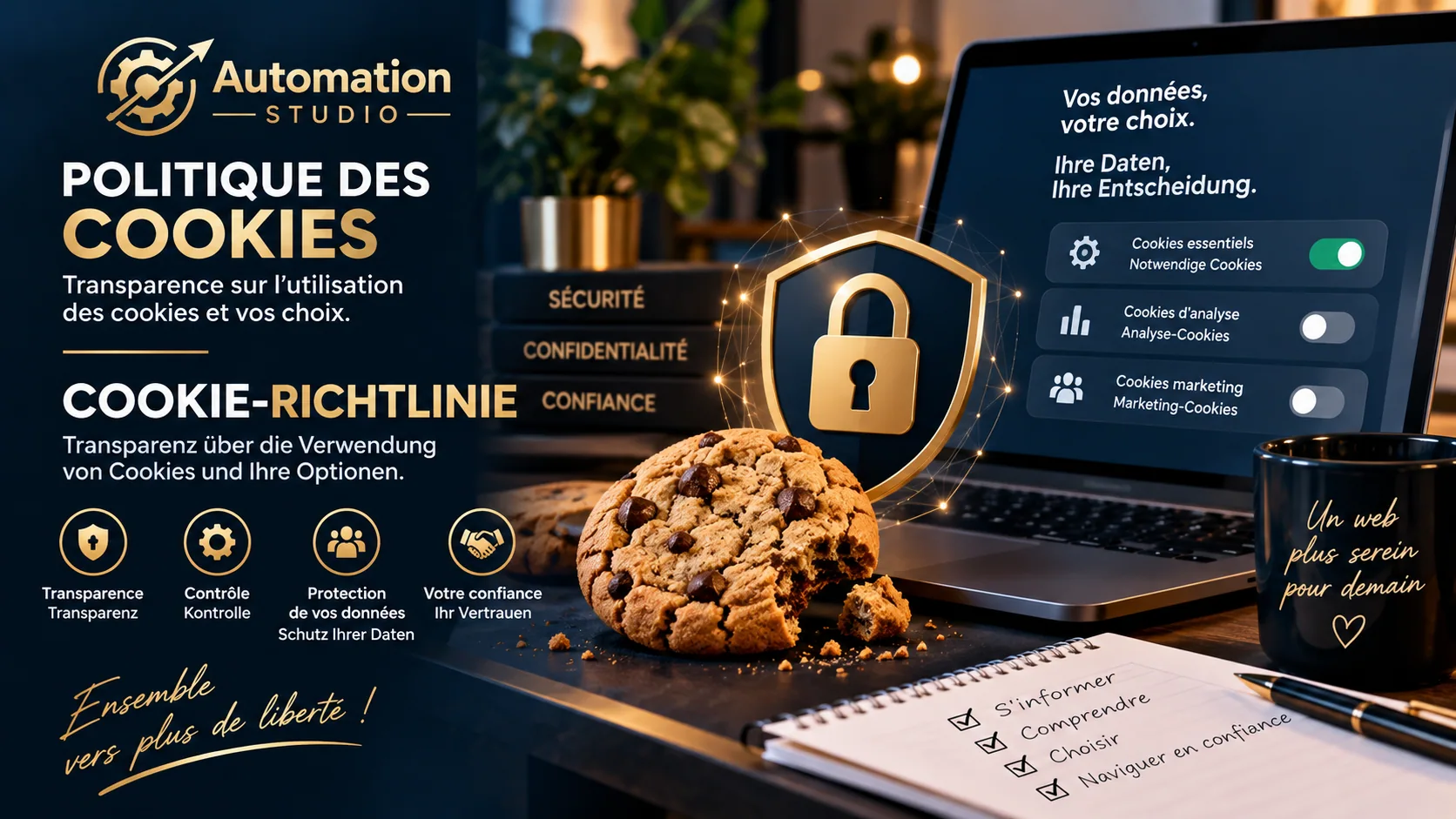 Cookie-Richtlinie Automation Studio – Datenschutz, Sicherheit und Einwilligungsmanagement