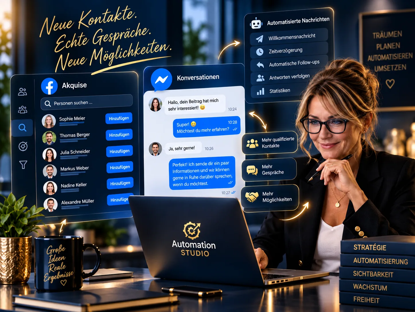 Facebook Gruppen und neue Kontakte mit Automation Studio