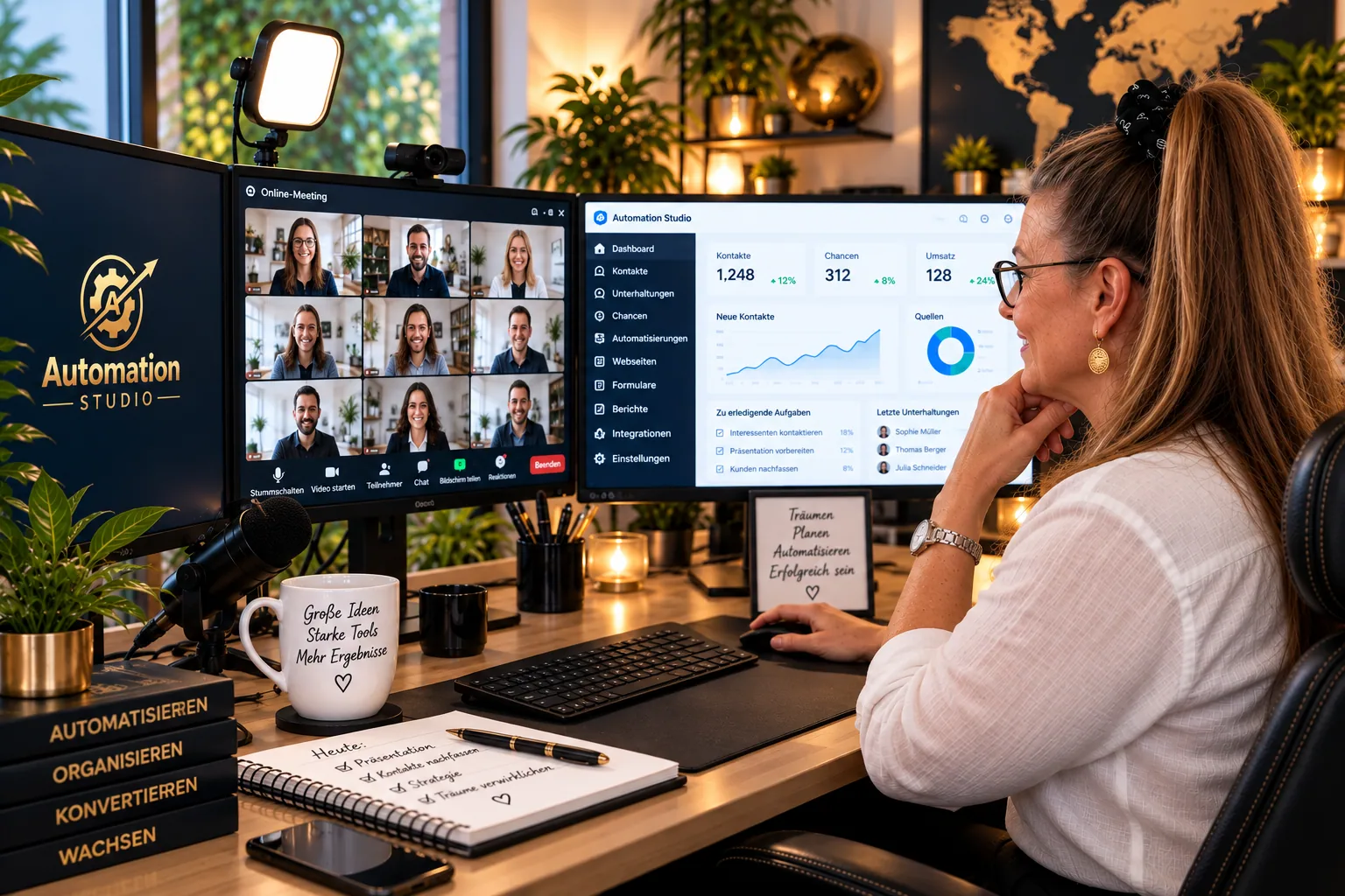 Automation Studio Online-Präsentation mit Annemarie Andrey – Automatisierung, CRM und digitale Prozesse