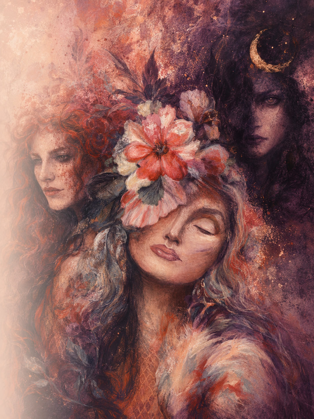 Wild, Wise and Witch feminine archetypal painting by Lisa Hoffman