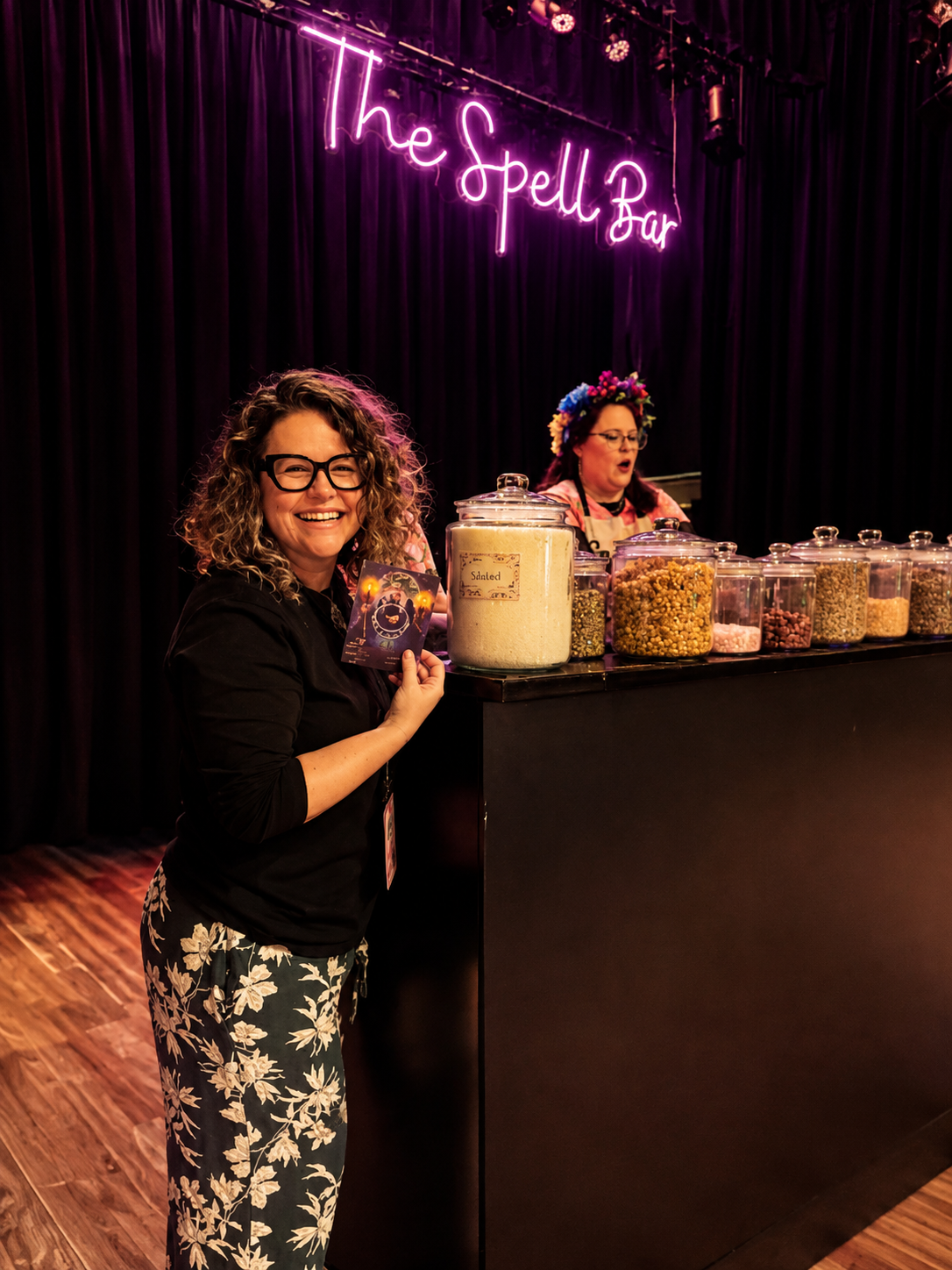 Lisa Hoffman at The Spell Bar helping people create their own spell