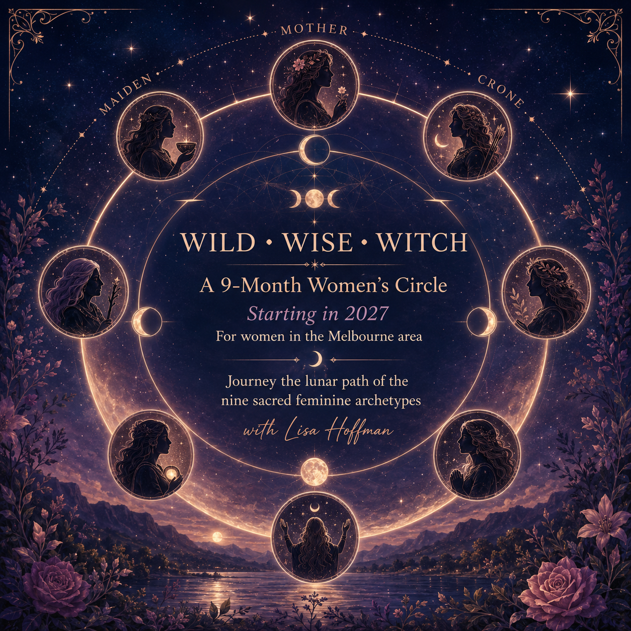 9 Circles — Maiden Mother Crone Moon Wisdom