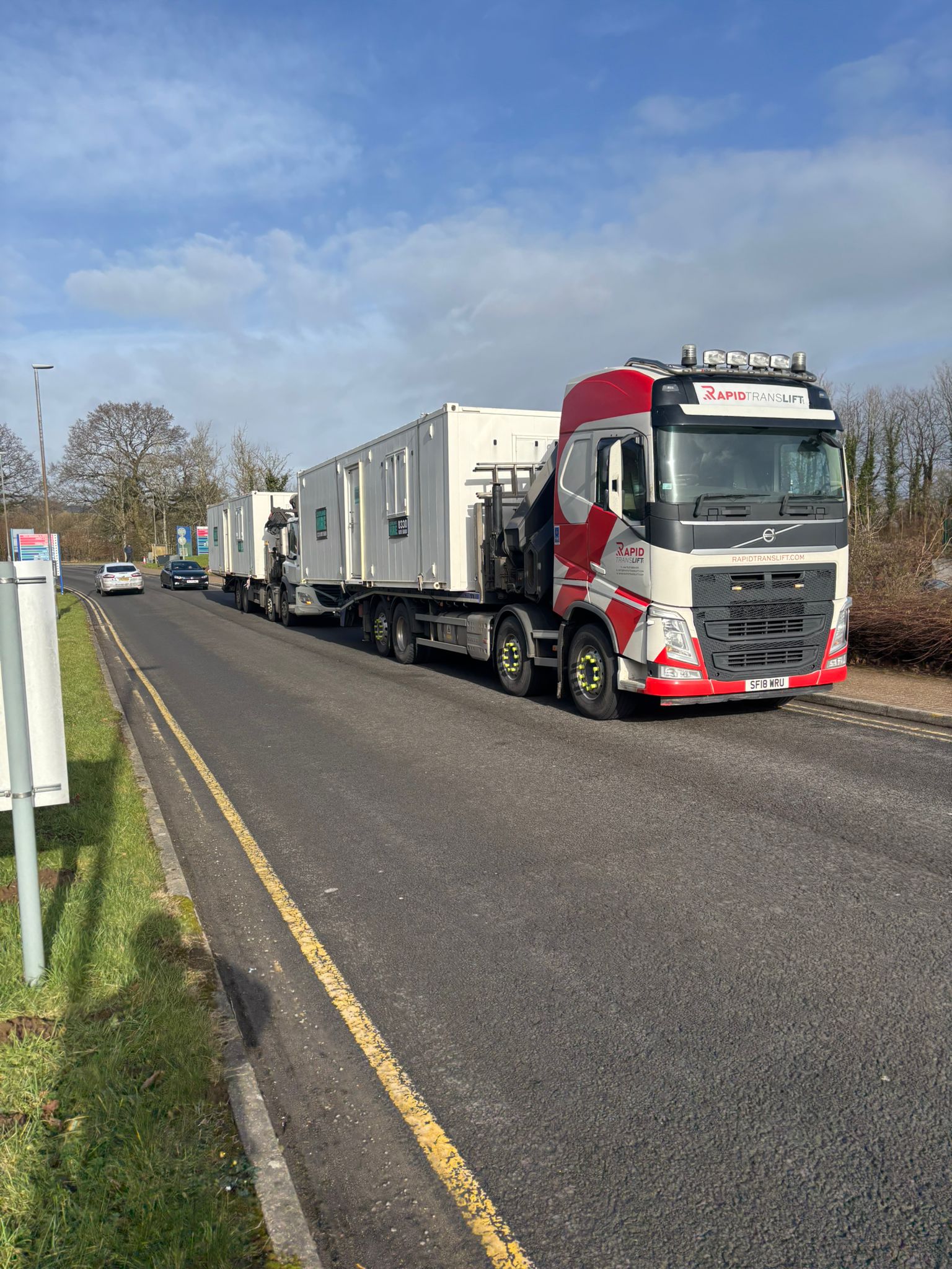 Rapid Translift convoy on the road