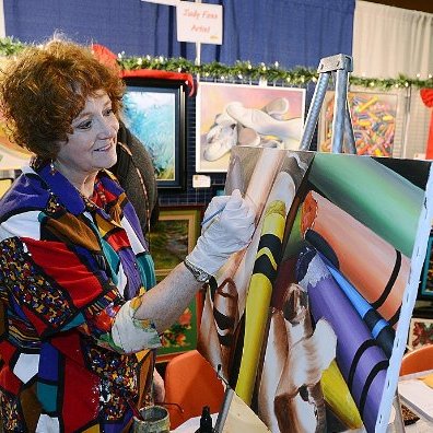 Photo of Guest Artist Judy Foxx at Gallery Eleven, 205 West Washington St. Charlesron WV