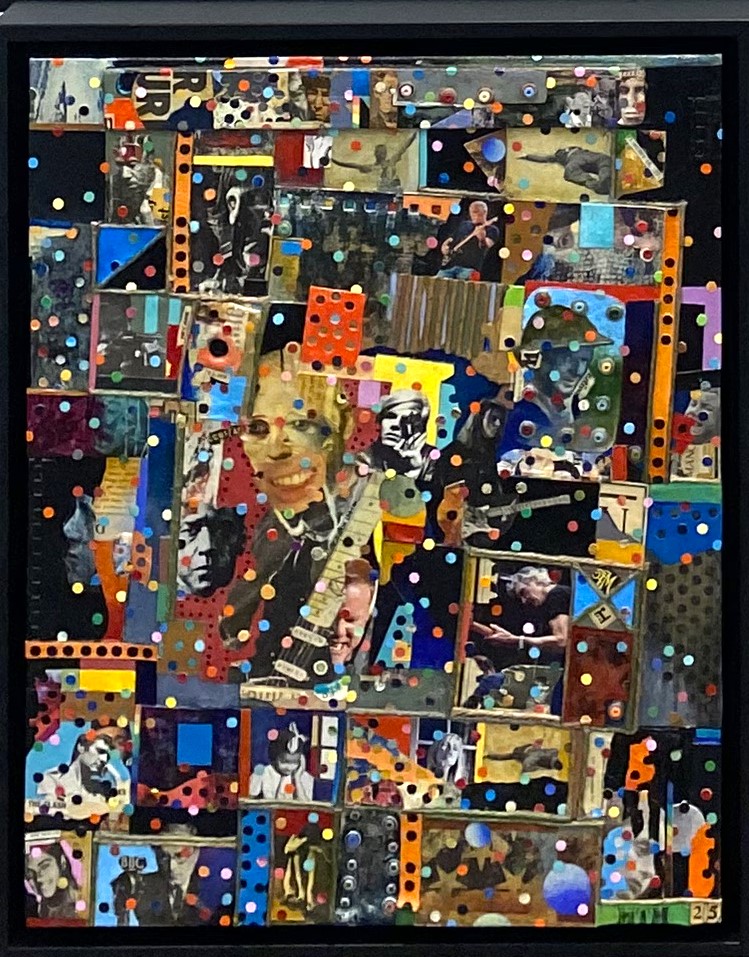 Mixed media collage by Guest Artist Mark Tobin Moore at Gallery Eleven, Charlesdon WV 