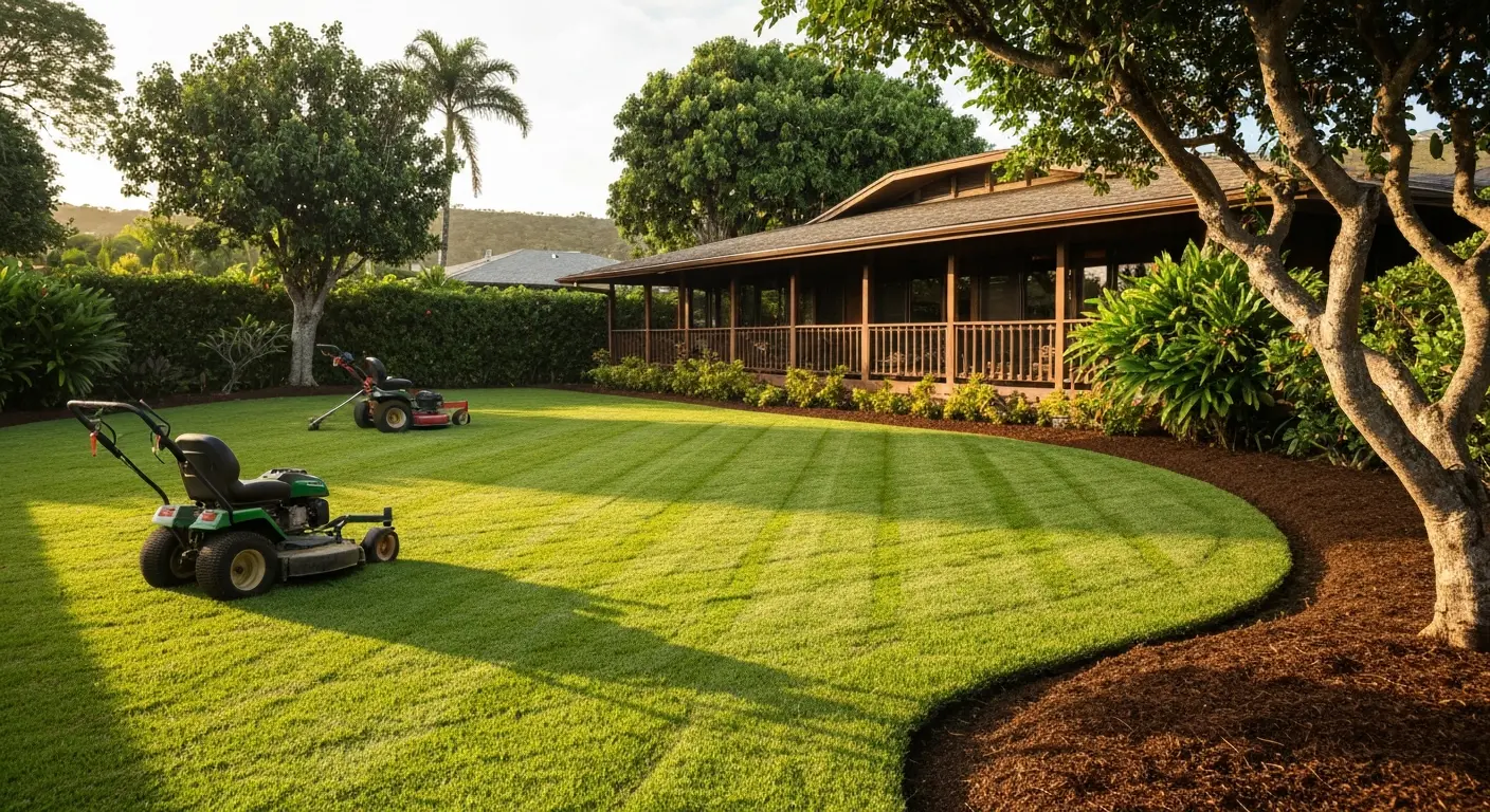 Lawn maintenance service