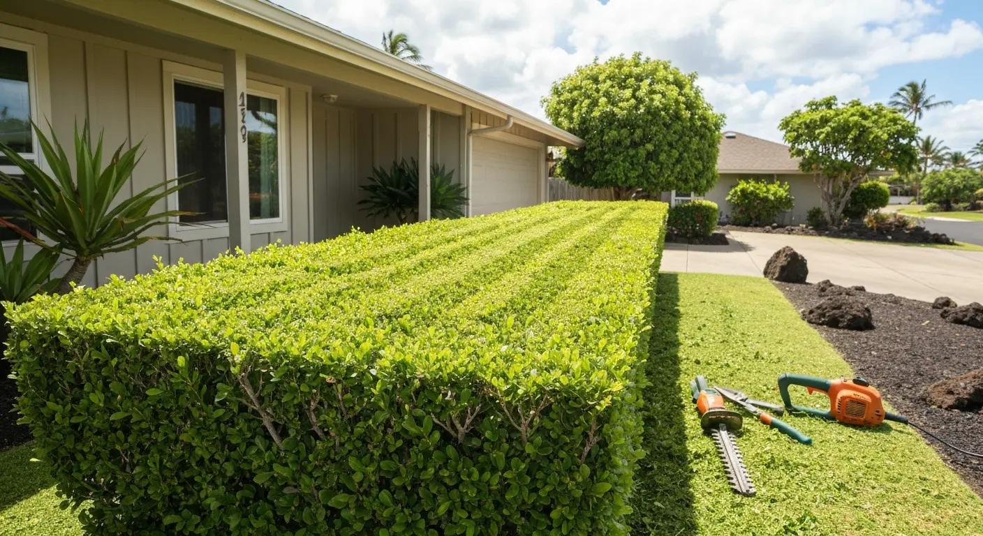 Hedge trimming service