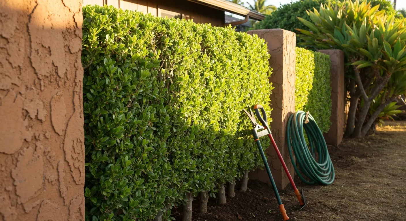 Hedge and shrub planting