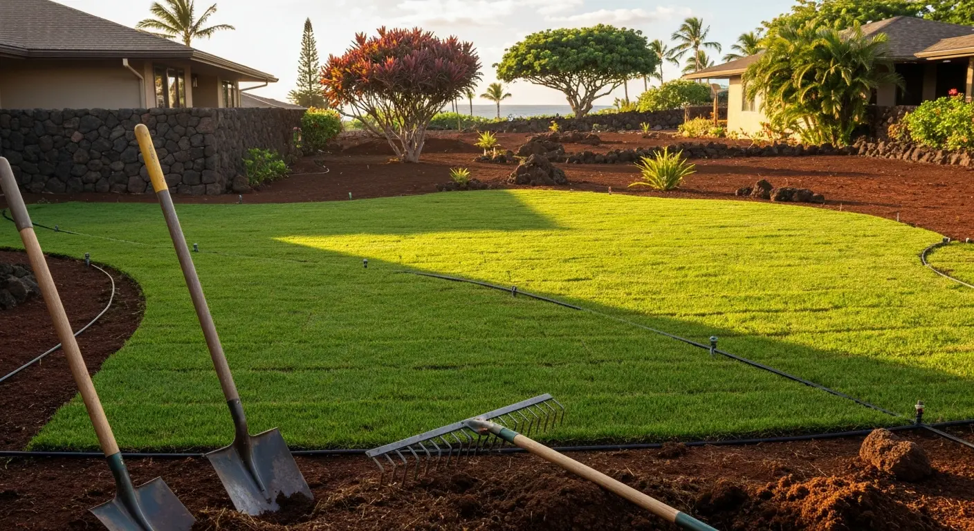 Lawn installation and care in Kihei