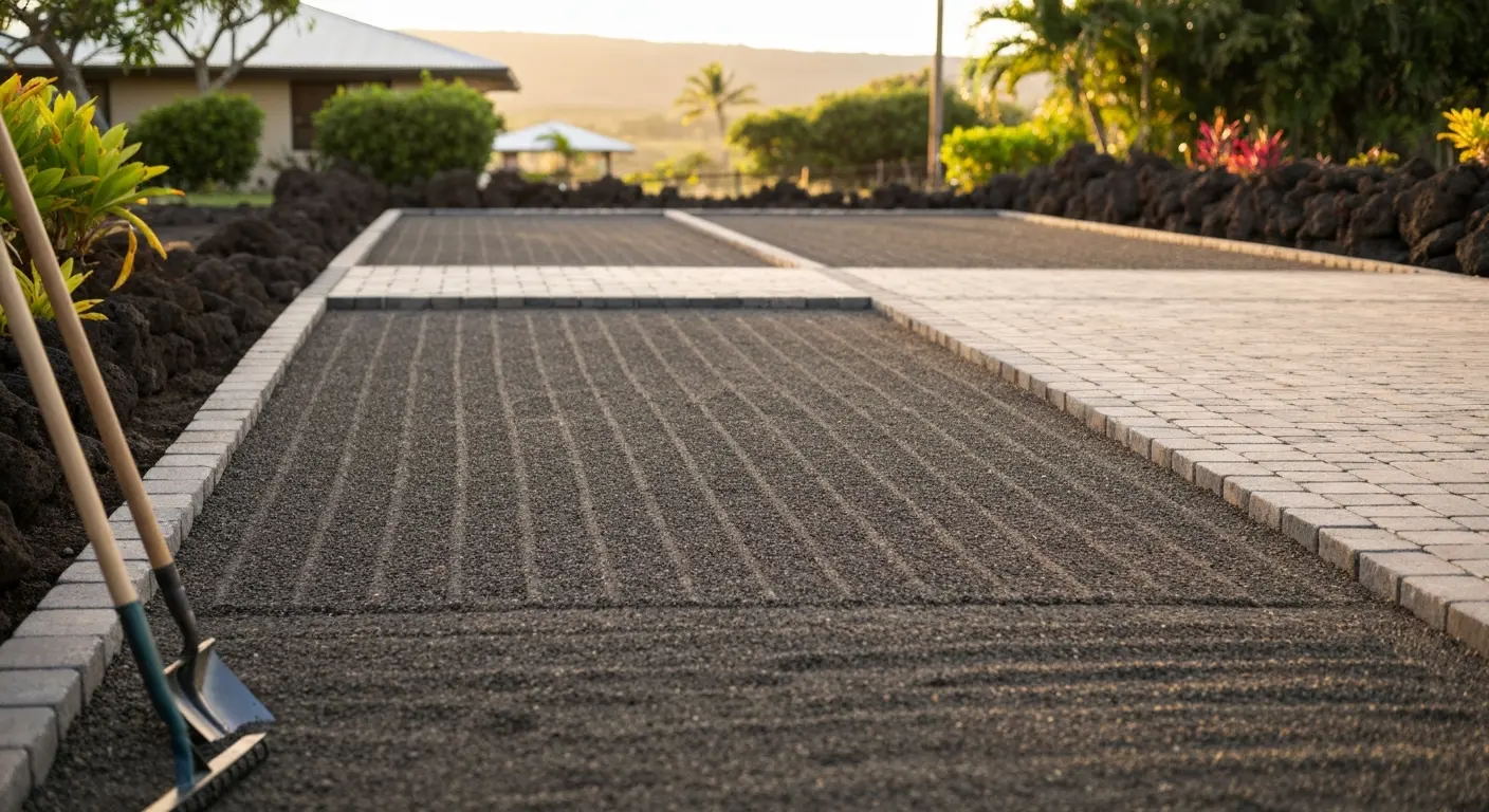 Gravel and hardscape installation