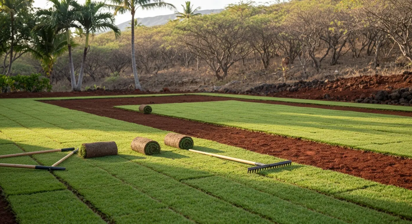 Sod installation service in Wailea