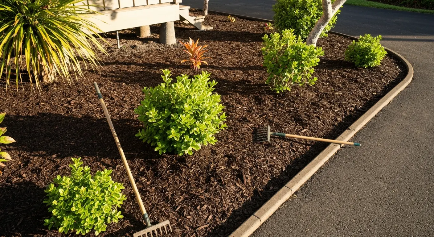 Landscape bed weed control