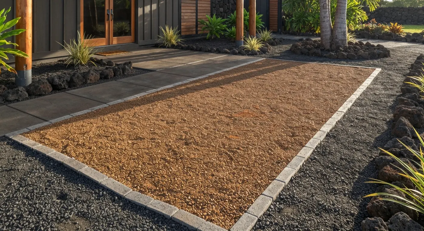 Gravel hardscape