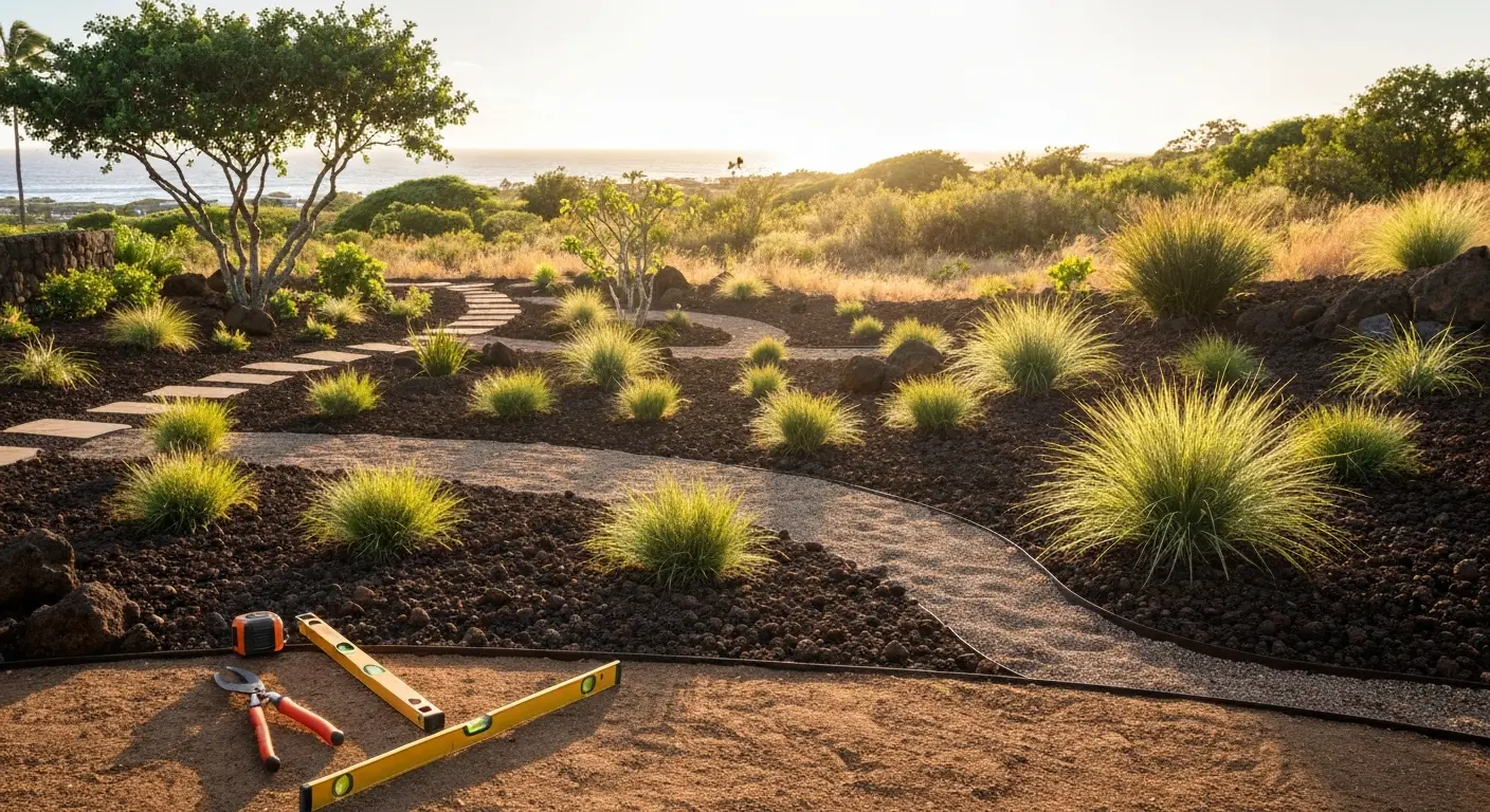 Xeriscape design with native plants