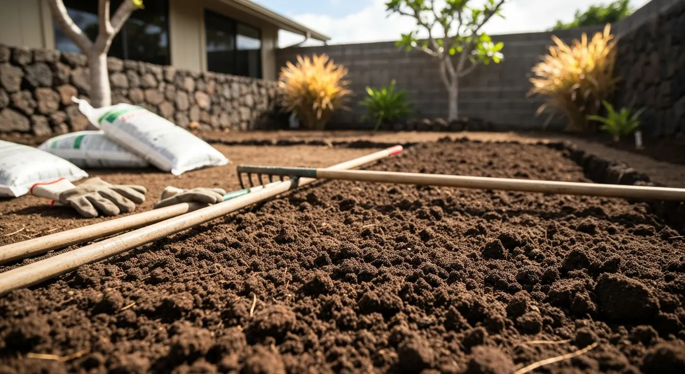 Soil conditioning and amendment in Kahului